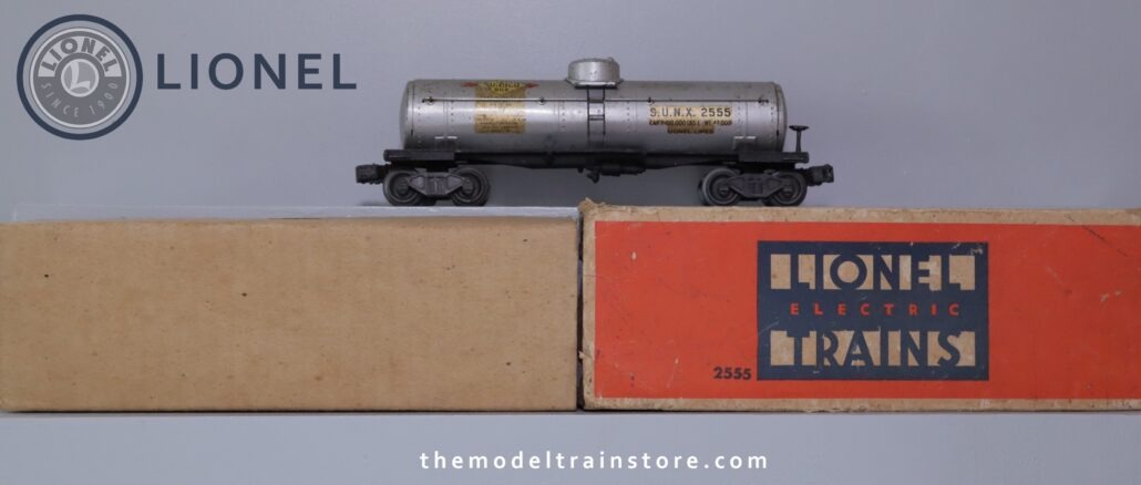 Lionel 2555 Sunoco Tank - SKU2406L - themodeltrainstore.com Lionel 2555 Sunoco Tank - SKU2406L - themodeltrainstore.com