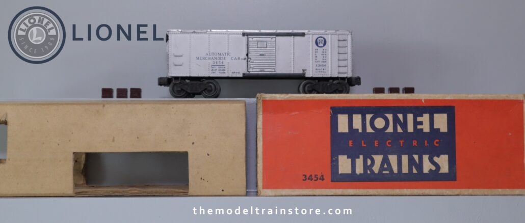 Lionel 3454 Operating Merchandise Car - SKU1507L - themodeltrainstore.com Lionel 3454 Operating Merchandise Car - SKU1507L - themodeltrainstore.com