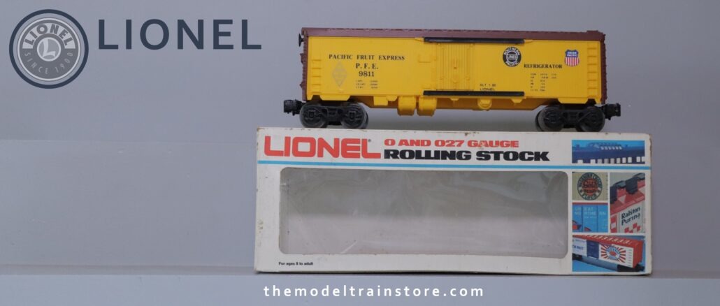 Lionel 69811 UP Fruit Reefer - SKU6313L - themodeltrainstore.com Lionel 69811 UP Fruit Reefer - SKU6313L - themodeltrainstore.com