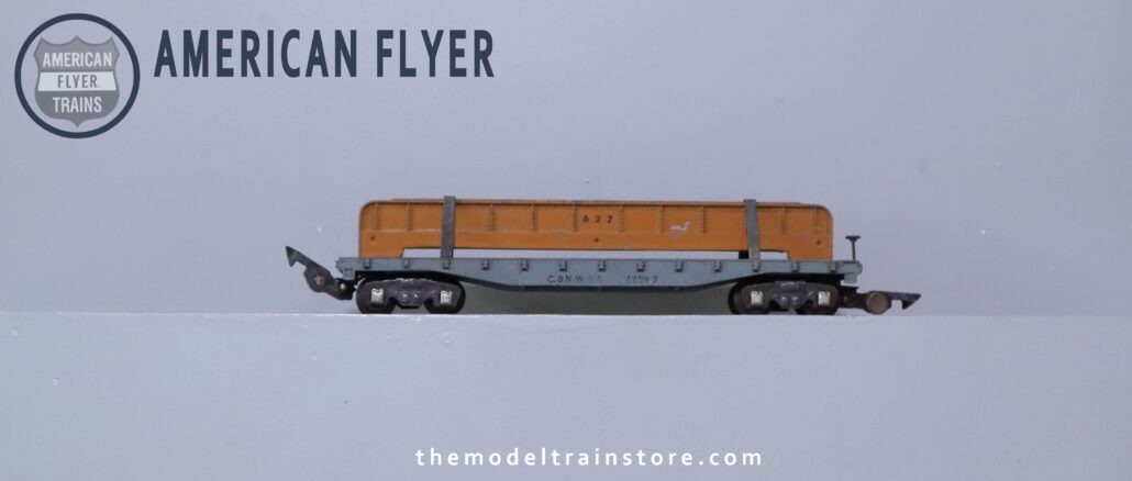 American Flyer 627 Flat Car With Bridge - SKU1810AF - themodeltrainstore.com American Flyer 627 Flat Car With Bridge - SKU1810AF - themodeltrainstore.com