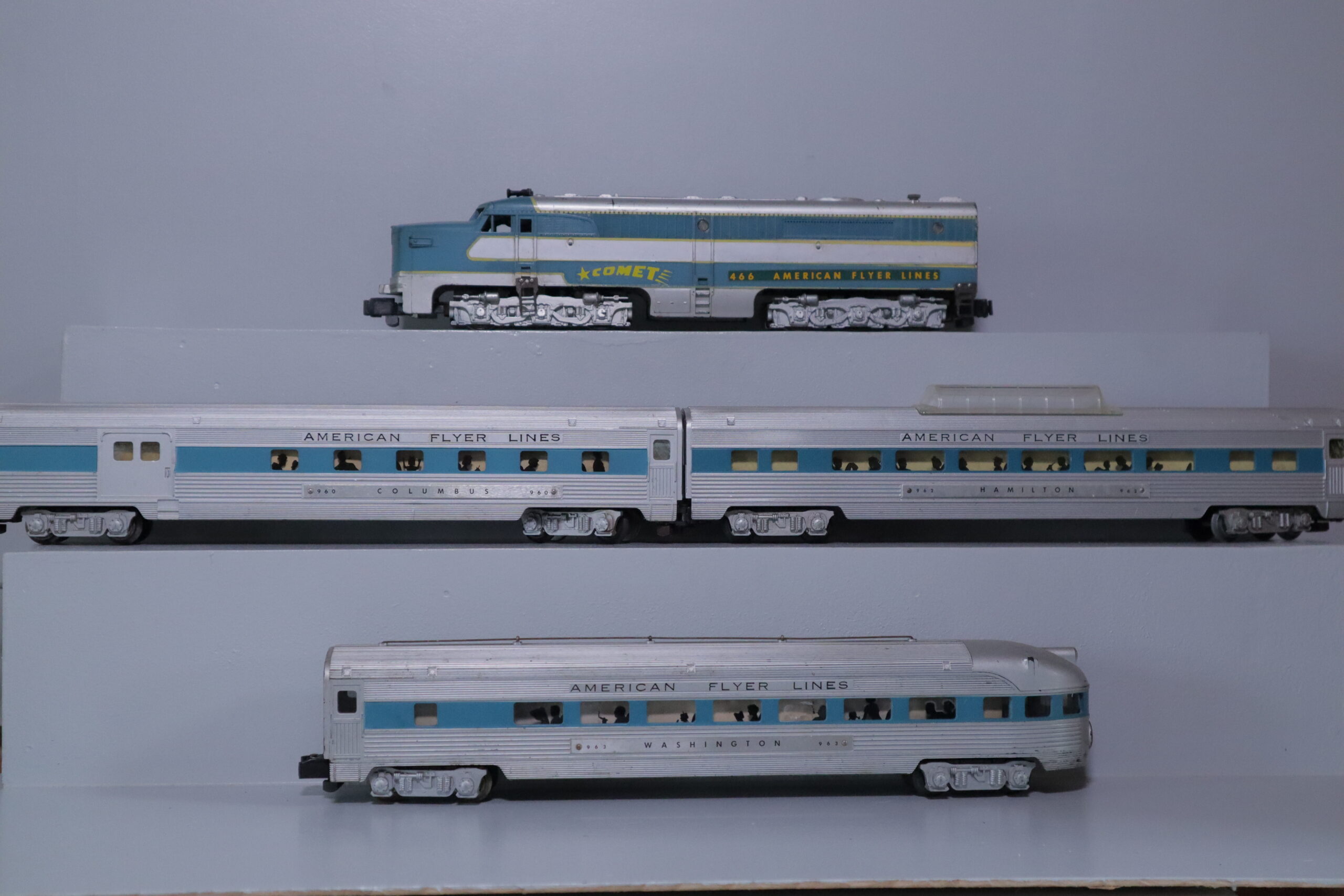 American Flyer 466 Diesel & Passenger Set - SKU1003AF - themodeltrainstore.com
