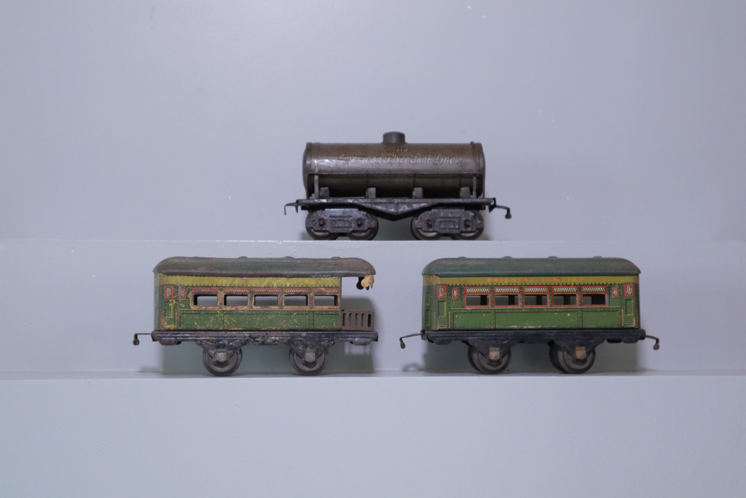 American Flyer 3 Vintage Tinplate American Flyer Cars - SKU1904AF - themodeltrainstore.com