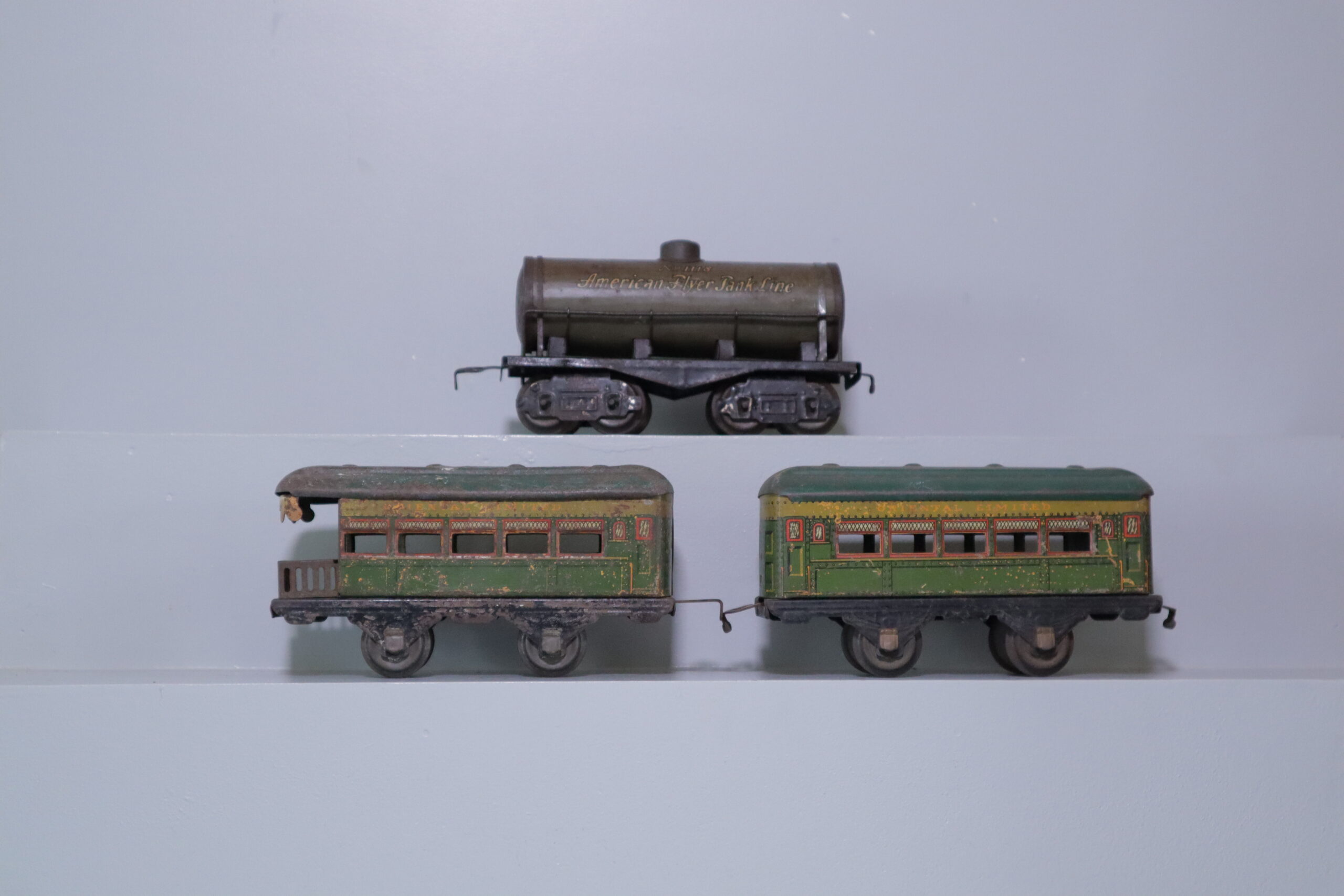 American Flyer 3 Vintage Tinplate American Flyer Cars - SKU1904AF - themodeltrainstore.com